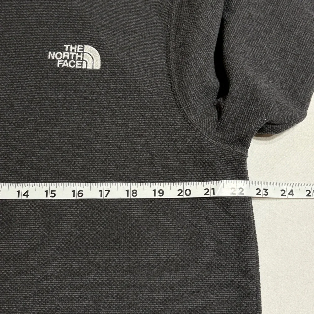 The North Face Pullover Mens Large Gray 1/4 Zip Textured Fleece NF0A3YR10C5